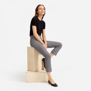 Everlane Kick Crop Work Pant Gray Plaid Sz 6 EUC